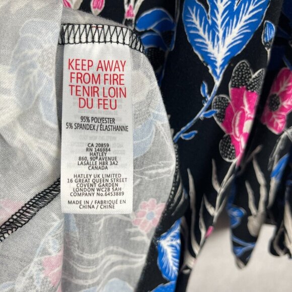 Hatley Women 3/4 Sleeve Stretch Crew Neck Floral Dress Size M - Picture 4 of 6